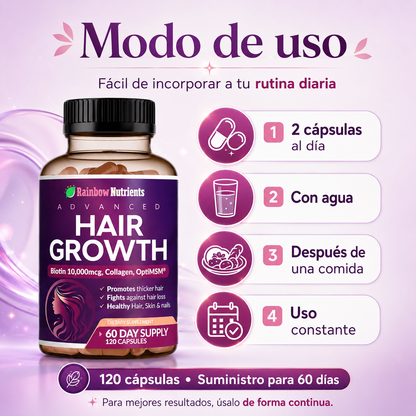 HAIR GROWTH ™ | Fórmula Avanzada para Fuerza y Crecimiento Capilar