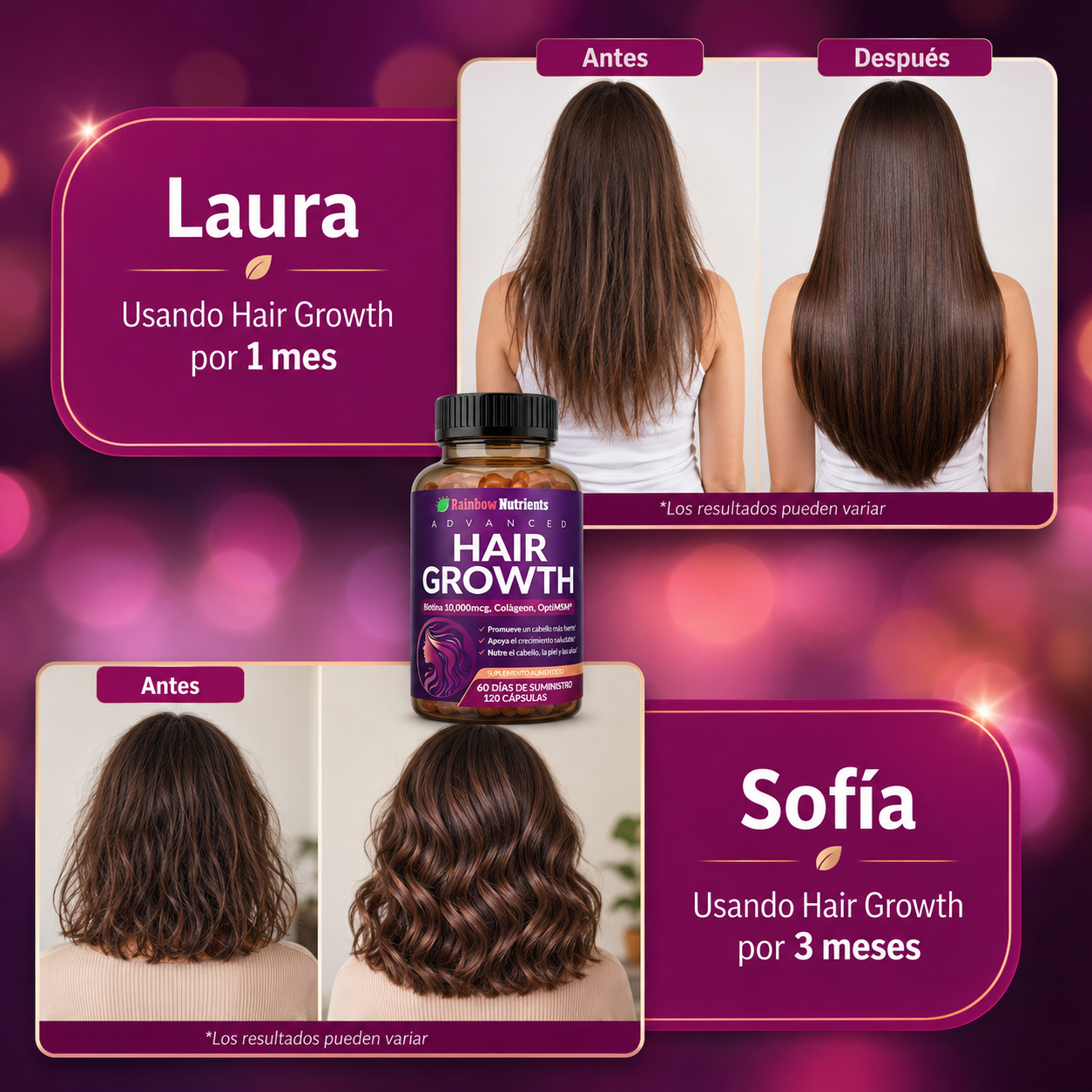 HAIR GROWTH ™ | Fórmula Avanzada para Fuerza y Crecimiento Capilar