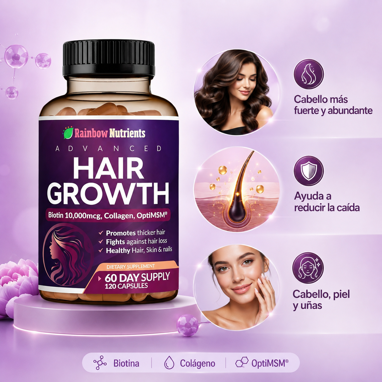 HAIR GROWTH ™ | Fórmula Avanzada para Fuerza y Crecimiento Capilar