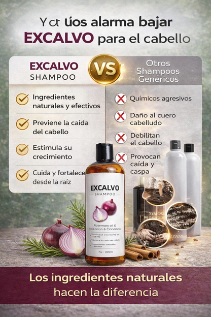 Excalvo- Dile adios a la caspa y la calvicie